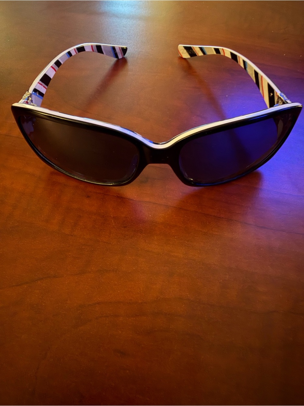 Oakley Women’s Black Sunglasses W/Striped Detail